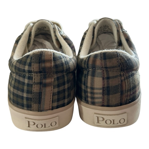 Polo Ralph Lauren Men's Plaid Canvas Sneakers Size 8D - Picture 5 of 12